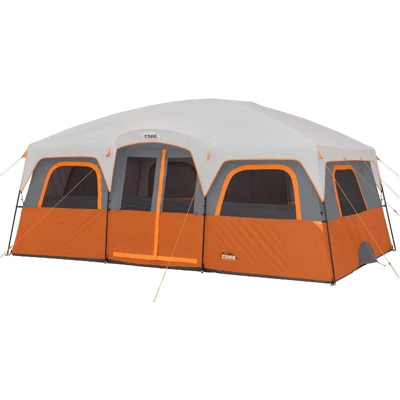 CORE 12 Person Tent Large Multi Room Tent for Family Camping Accessories Portable Cabin Huge Tent for Outdoor Car Camping