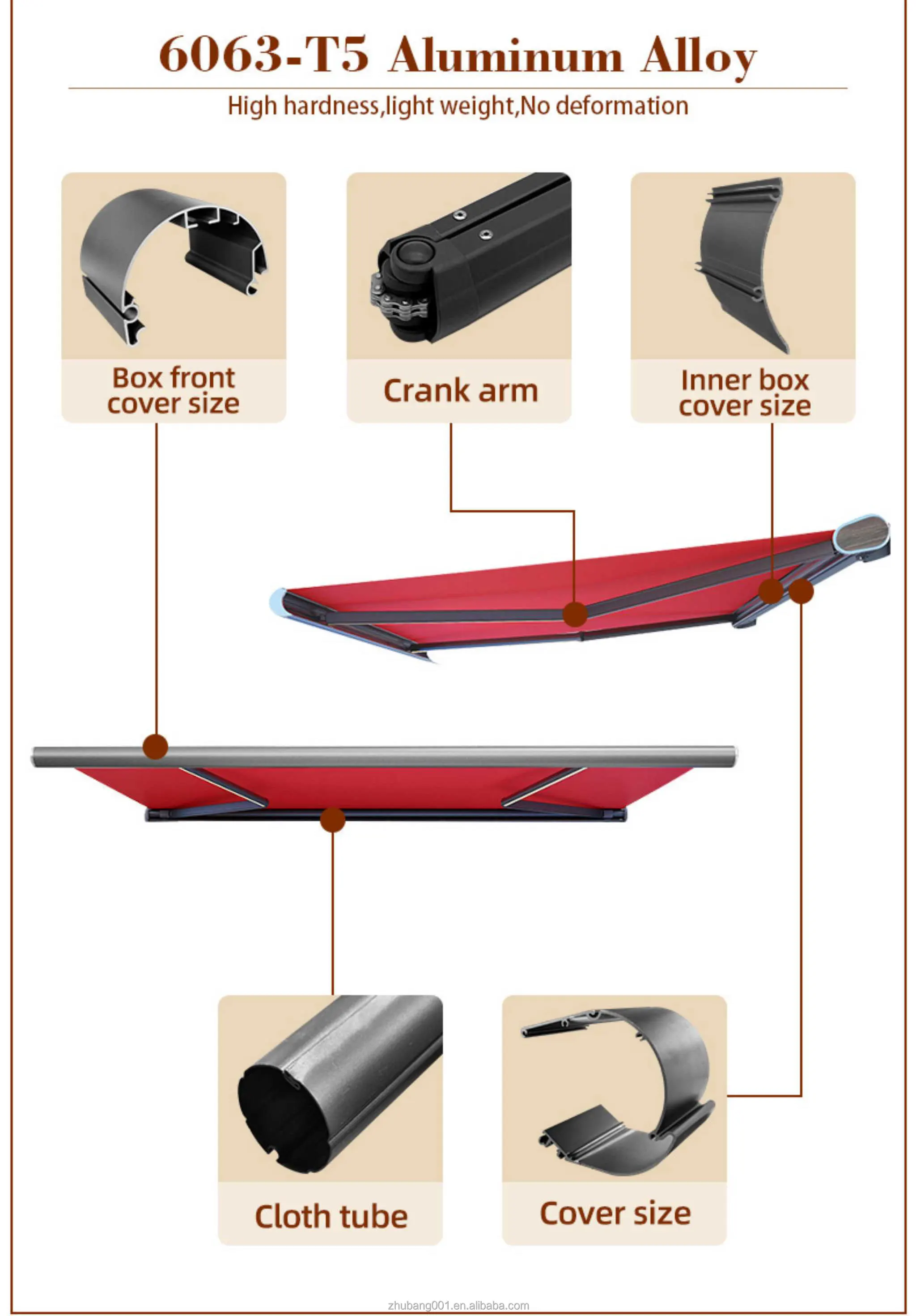 إطار مظلة سقف الشمس الكهربائي القابل للسحب، ستائر شراع PVC مقاومة للمطر وجهاز تحكم عن بعد، ميزات قابلة للتمديد