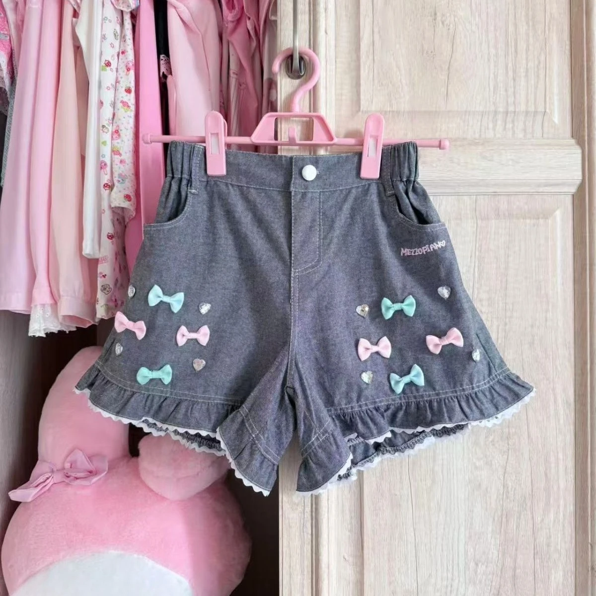 

Новые летние японские шорты с бантом в стиле кавайи, милые шорты с принтом, женские шорты в стиле Y2K, эстетика Харадзюку, винтажные шорты