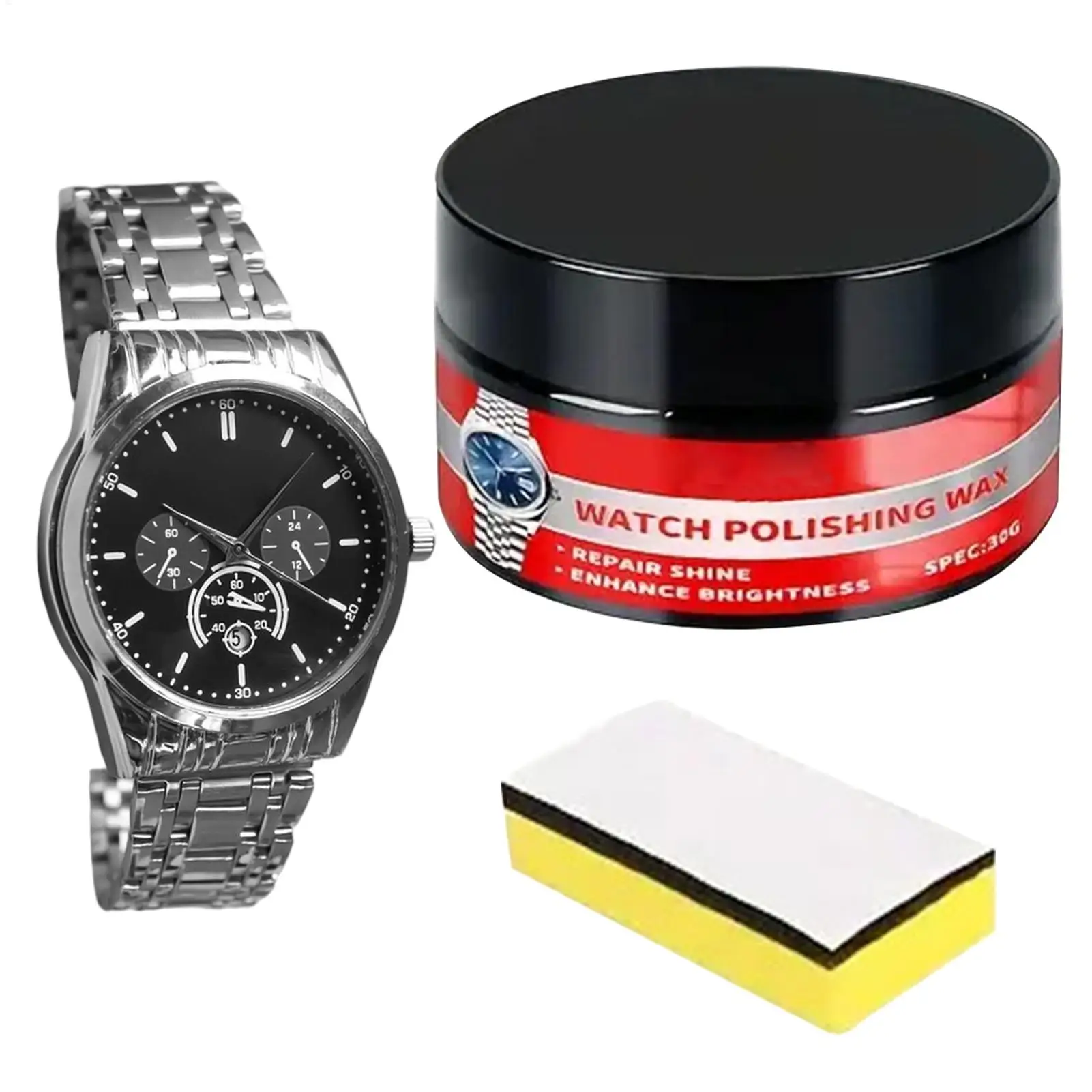 Watch Crystal Buffing Kit Paste Metal Frame Renewal Cream Strap And Screen Scratch Repair Metal Jewelry For Cleaning Tools Brass