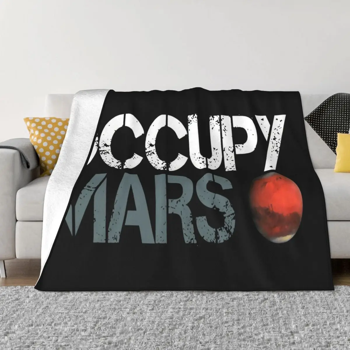 

Occupy Mars Elon Musk Spacex Joe Rogan Red Planet 4463 Wom Text Many Colors Cheap Sale Throw Blanket