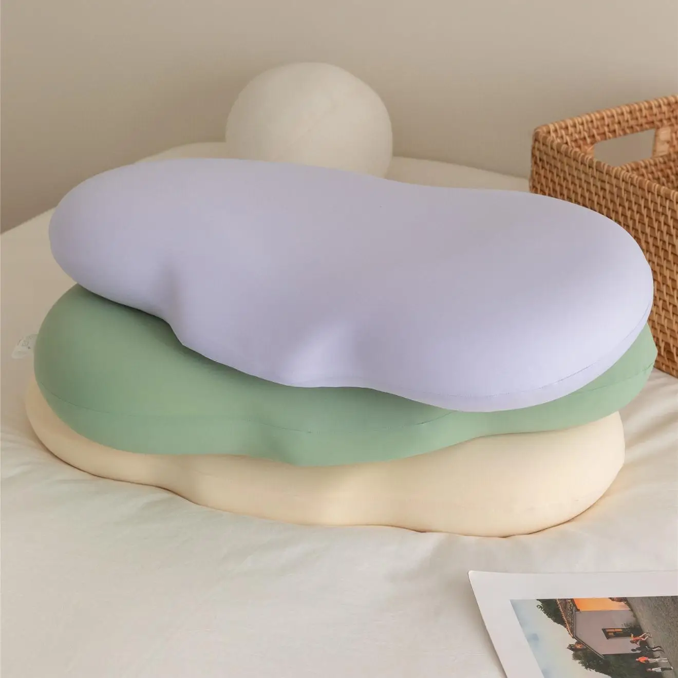 Comfortable Soft Q Elastic Pillow Neck Support Pillow Core Quick Recovery Soft Medium Pillow for Children Luxury Clear Water ...