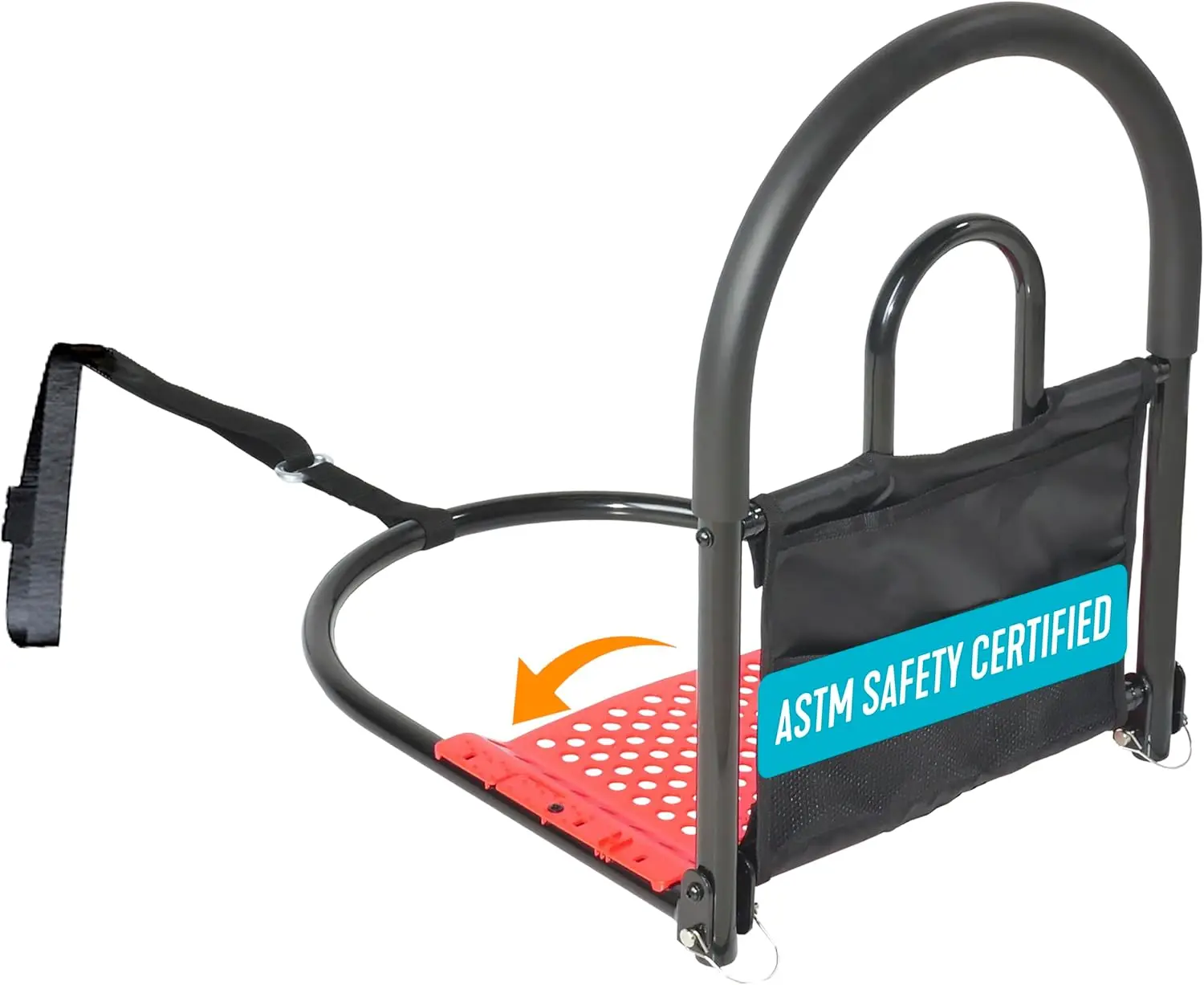 Foldable Adult Bed Rail with Padded Handle, Portable Safety Guardrail for Seniors and Travel, ASTM Approved