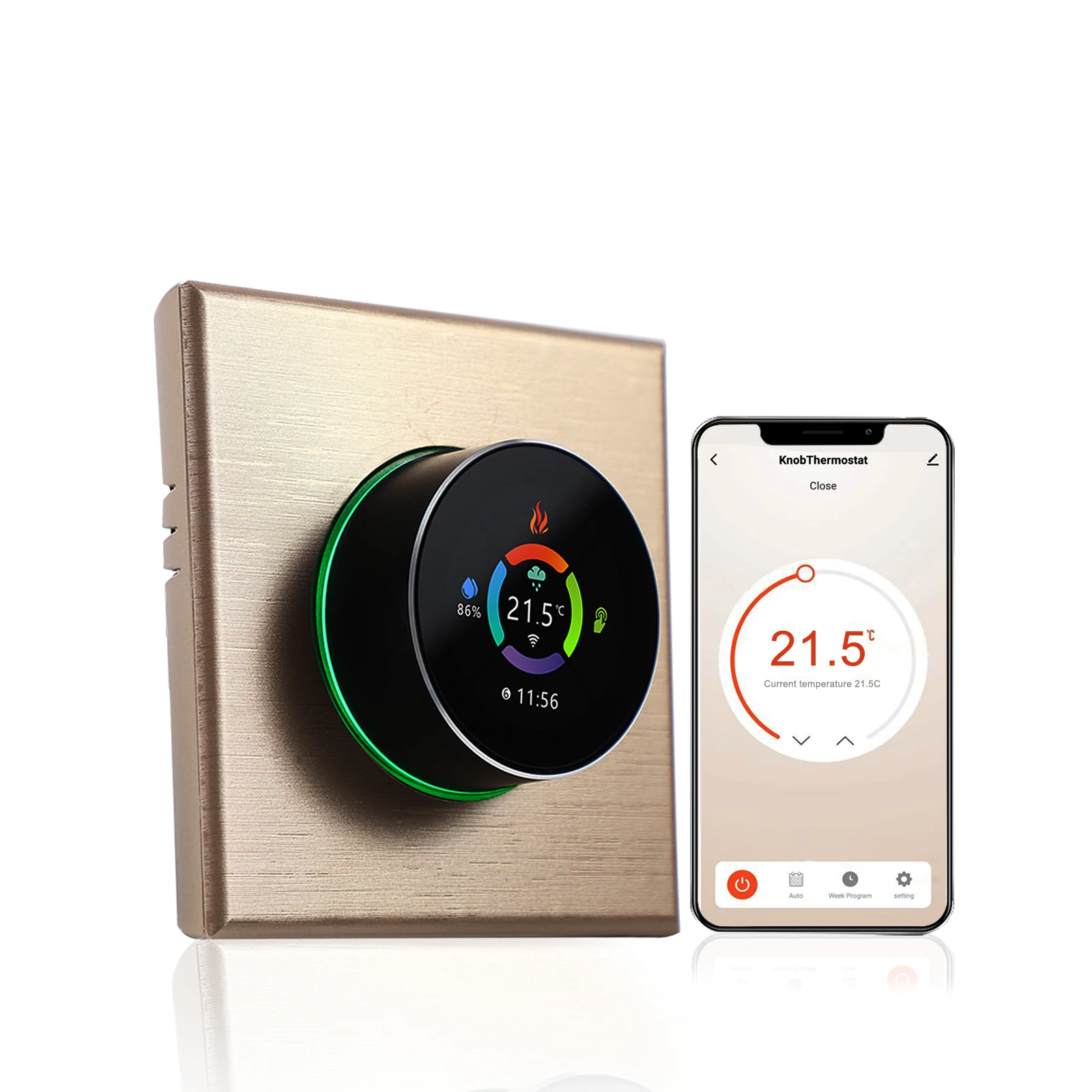 WiFi Smart Thermostat Temperature Controller Programmable Button Control/ APP/ Voice Control Compatible with Alexa/Google Home