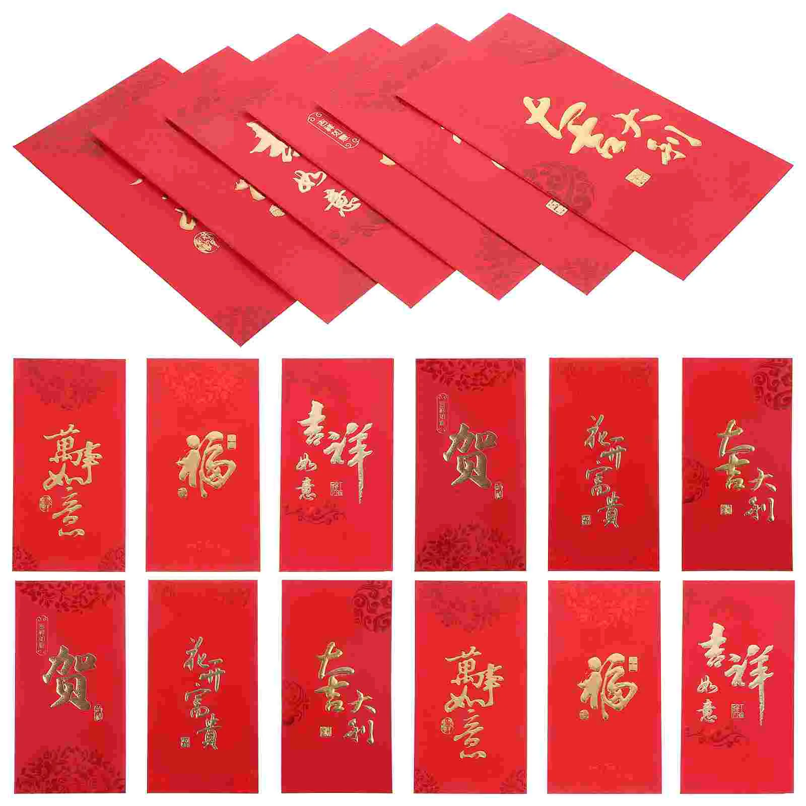 

6 Pcs New Year Red Envelope 2024 Packet Wedding Envelopes Chinese Style Packets Money of