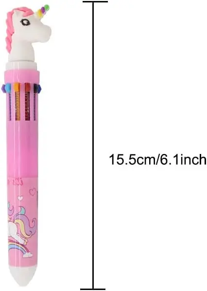 8Pcs Shuttle Pens Retractable Ballpoint Pen Gel Pen 10-in-1 Gift Pens Multicolor Animal 0.5mm Liquid Ink Pens For Office School