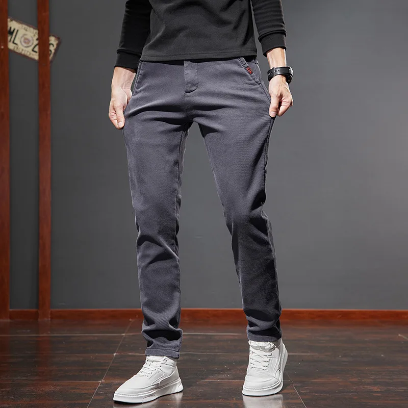 Todos los nuevos pantalones vaqueros para hombres moda temperamento cómodo suave Pantalones rectos estiramiento delgado adulto caballero cómodo suelto Senior