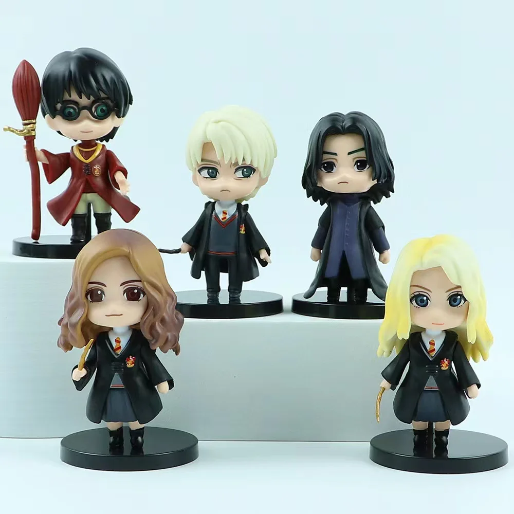 New 10Pcs/Set Harry Potters Figures Anime Q Version PVC Doll Toys Movies Car Cake Decoration Children Birthday Christmas Gift