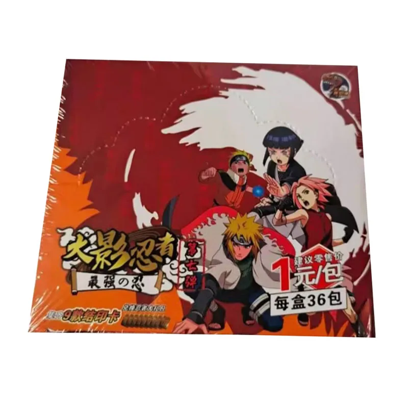 Japanese Classic Anime Naruto Exquisite Peripheral Card Box Popular Character Uzumaki Naruto Glitter Cards Kids Birthday Gifts