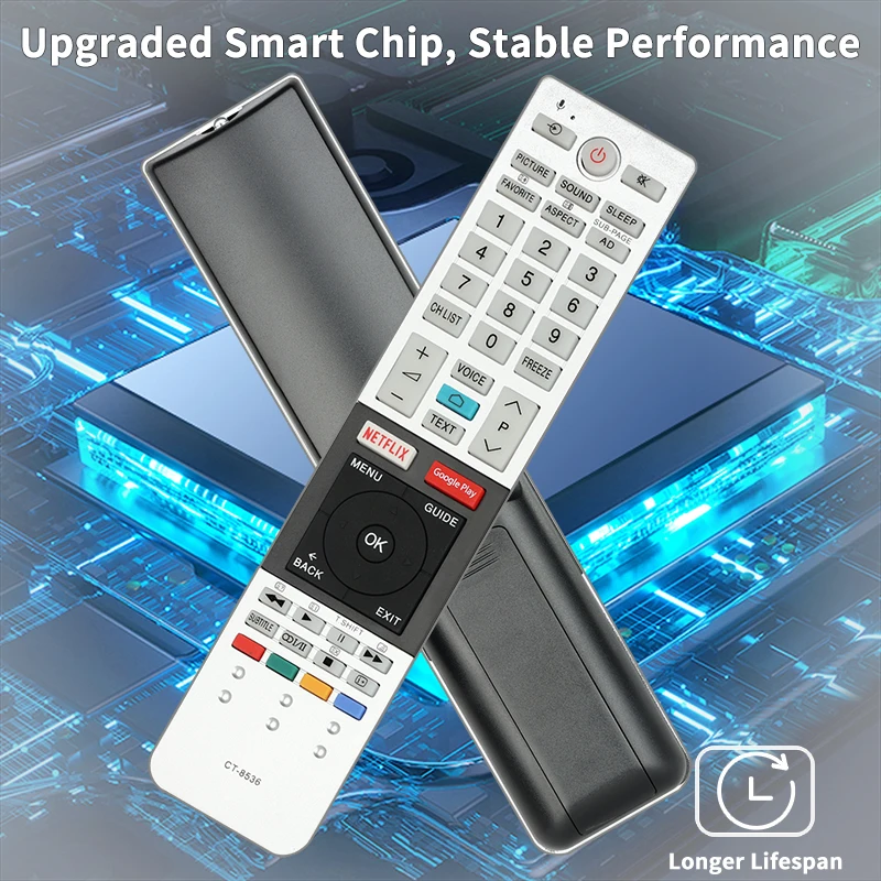 For CT-8536 Toshiba-TV-Remote-Control-Replacement With NETFLIX Google Play Buttons, For Toshiba TV 32l4750A 43U7750 49U7750