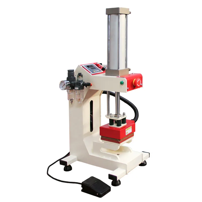 シングルステーションホットラベリングマシン、自動ヒートプレス機、空気圧印刷パターン機器、変色防止、10x10