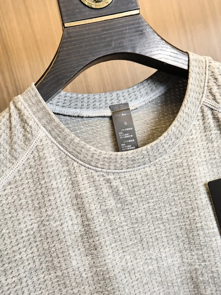 Quick Dry Knitted Mesh Vest Men's Summer Outdoor Sports round Neck Sleeveless Moisture Wicking Fashionable Nylon Fabric Vest