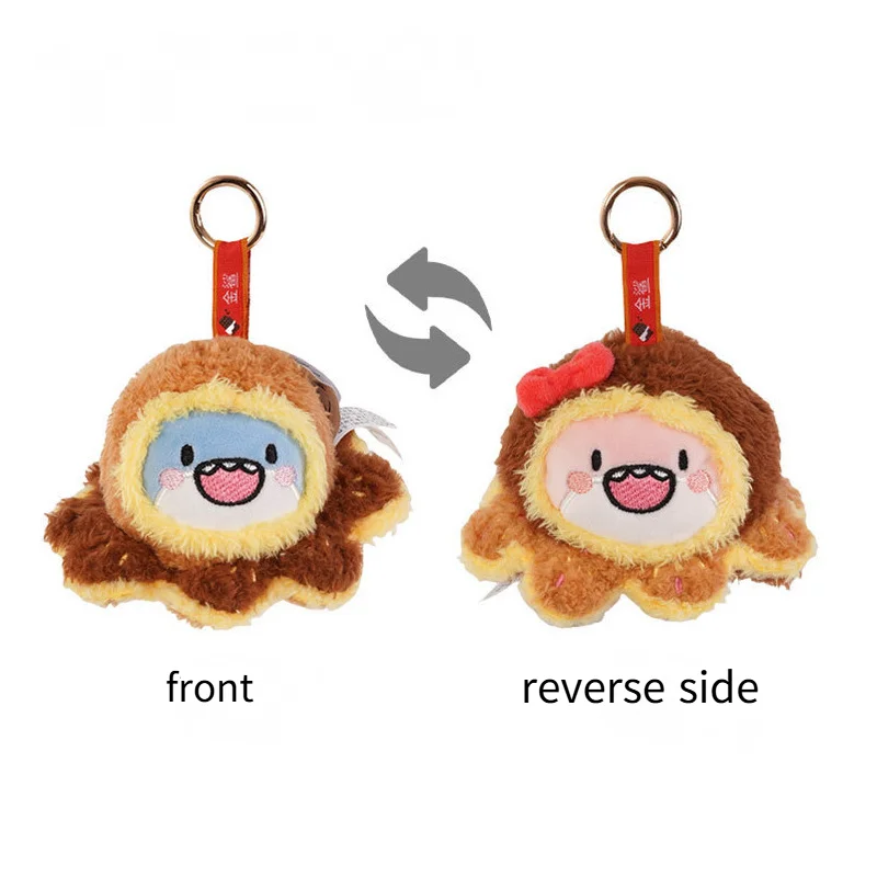 Cartoon fatShark Plush coin purse Wallet Kawaii Shark Earphone Pack Card Pack Boys and girls plush keychain toys birthday gift