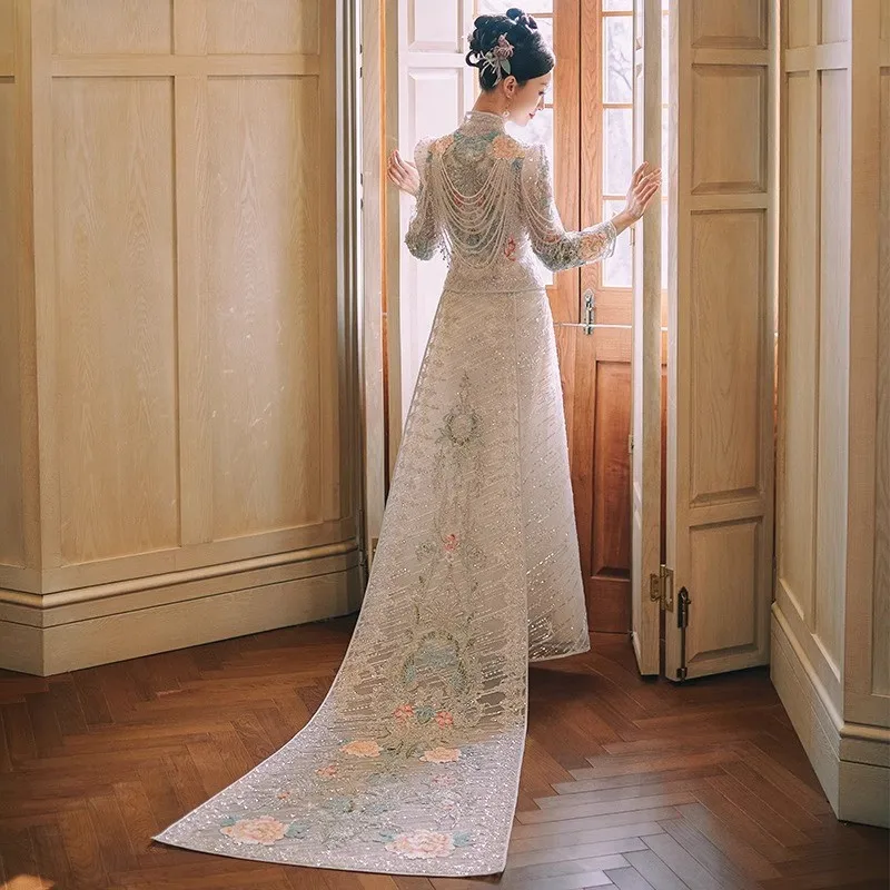 

Новое небольшое тостное платье в китайском стиле от тяжелой промышленности.