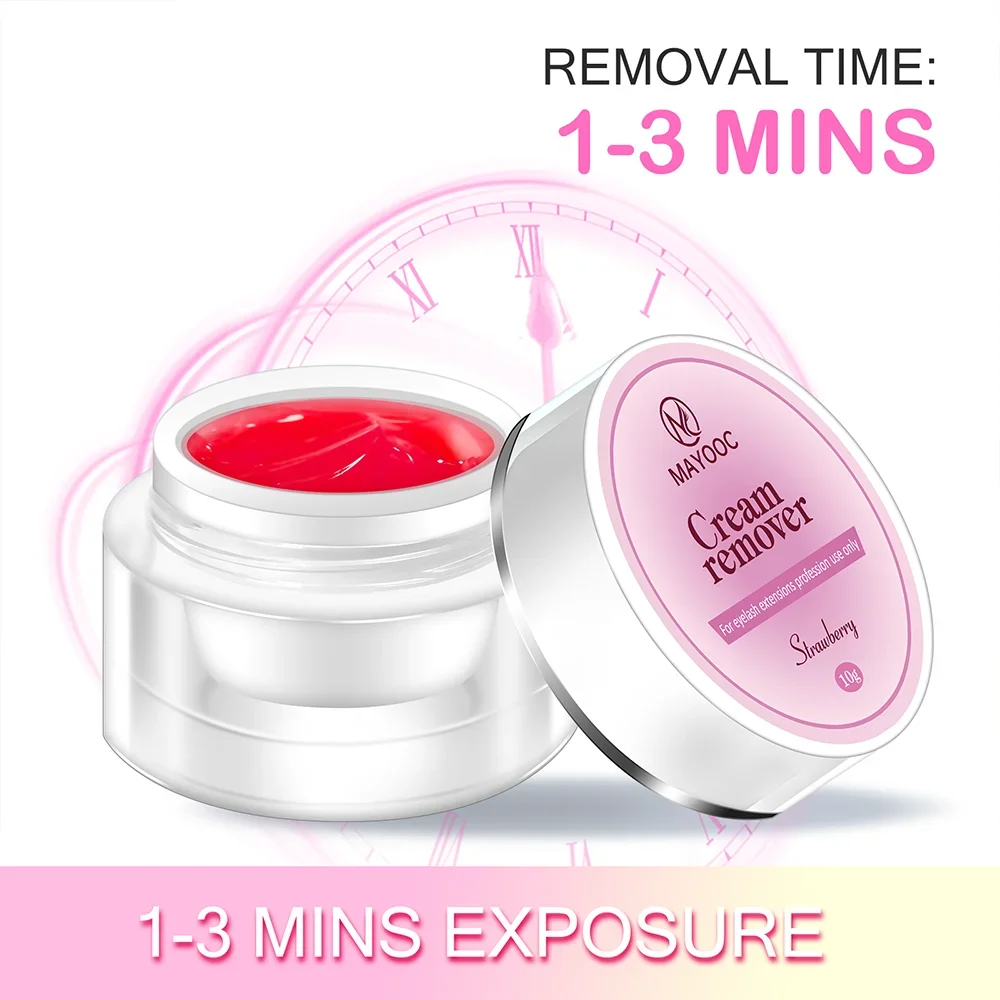 MAYOOC Proffesional Eyelash Extension Remover Cream for Lashes  Import New 15g Glue Makeup Tools No stimulation Custom Logo