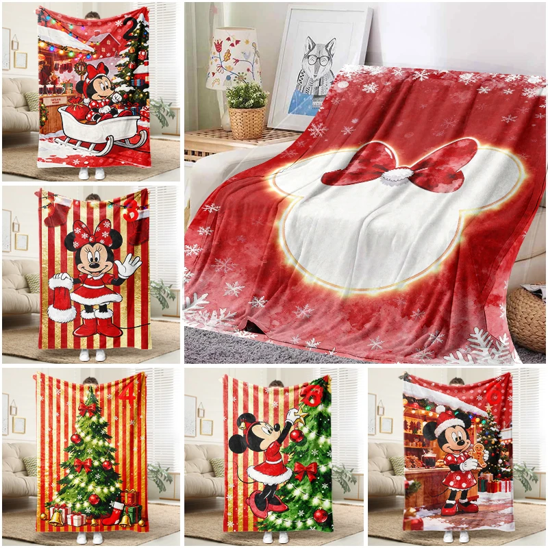 

Disney Minnie Mouse Logo Blanket Soft Flannel Throw Sofa Bed Cover for Kids Adults Gift