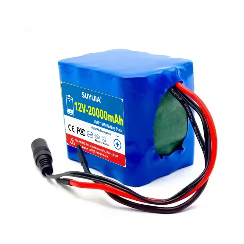 3S4P 12V 20000mAh 18650 Rechargeable Lithium Battery Widely Used: Instruments Led Lighting Traffic Signs Ship UAV Speaker Etc