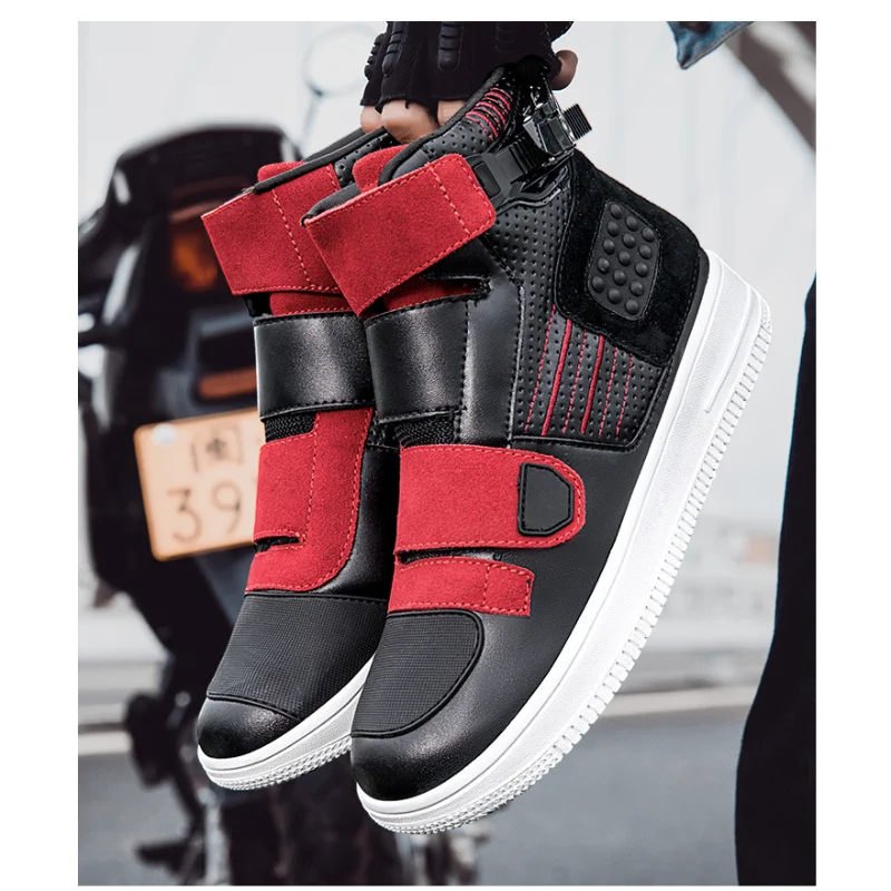 New Motorcycle Boots Men Women Motor Motorbike Riding Shoes Anti-fall Motorcycle Shoes Motocross Off-Road Racing Boots