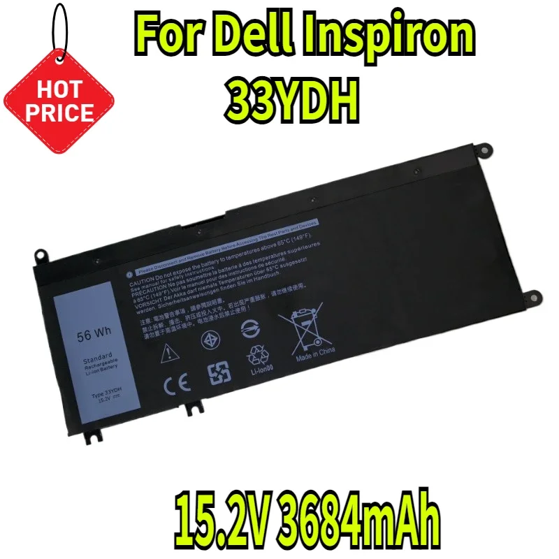 

15,2 В, 3684 мАч, 33YDH аккумулятор для ноутбука Dell Inspiron 15 7577 17 7773 7778 7779 7786 3579 5587 7588 3590 3779 99NF2 Fit