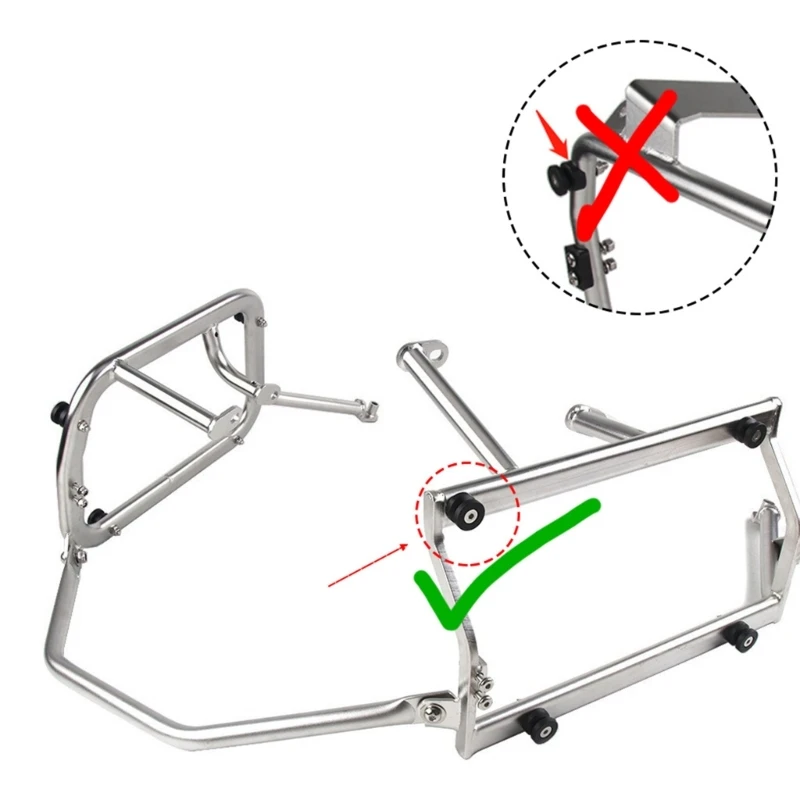 เปลี่ยนด้านหลังกระเป๋าเดินทางยึดยึดรถจักรยานยนต์ Mount Bracket Trunk Pannier สกรูล็อคบาร์รองรับ D0UC