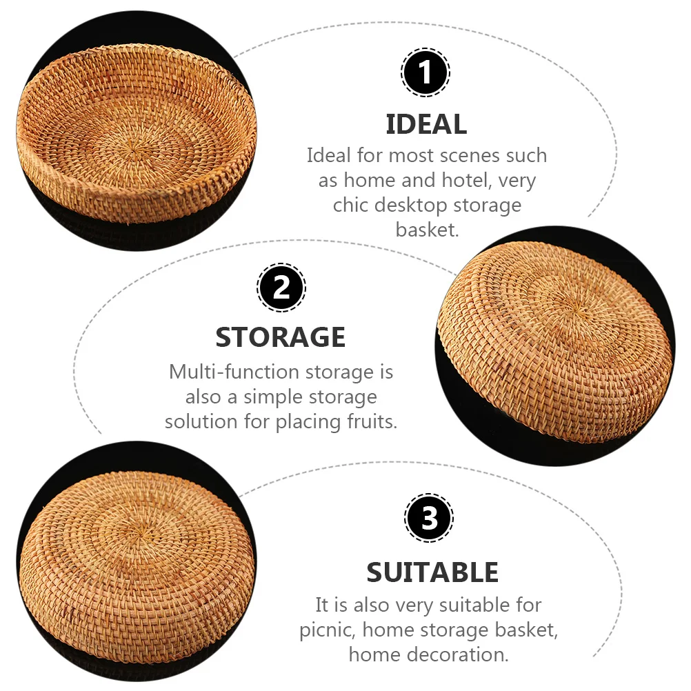 

Fruit Multi-Purpose Storage Basket For Home Hotel Kitchen Picnic Bread Dessert Organizing Container