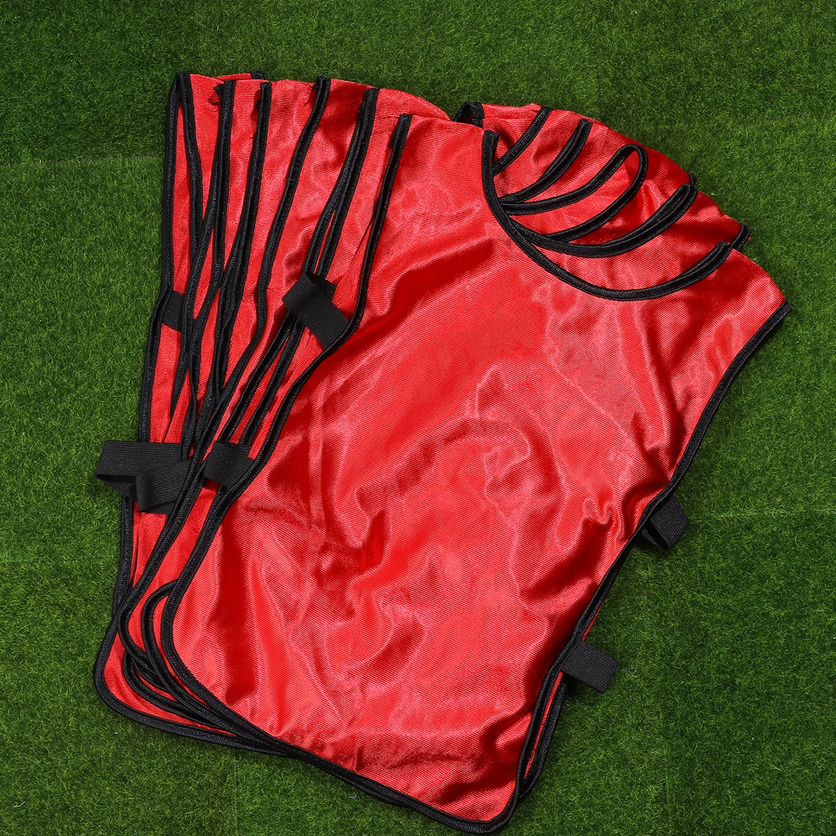 

6Pcs Orange Football Training Vest Breathable Lightweight Pinnies Scrimmage Waistcoat Soccer Basketball Hockey Team Sports