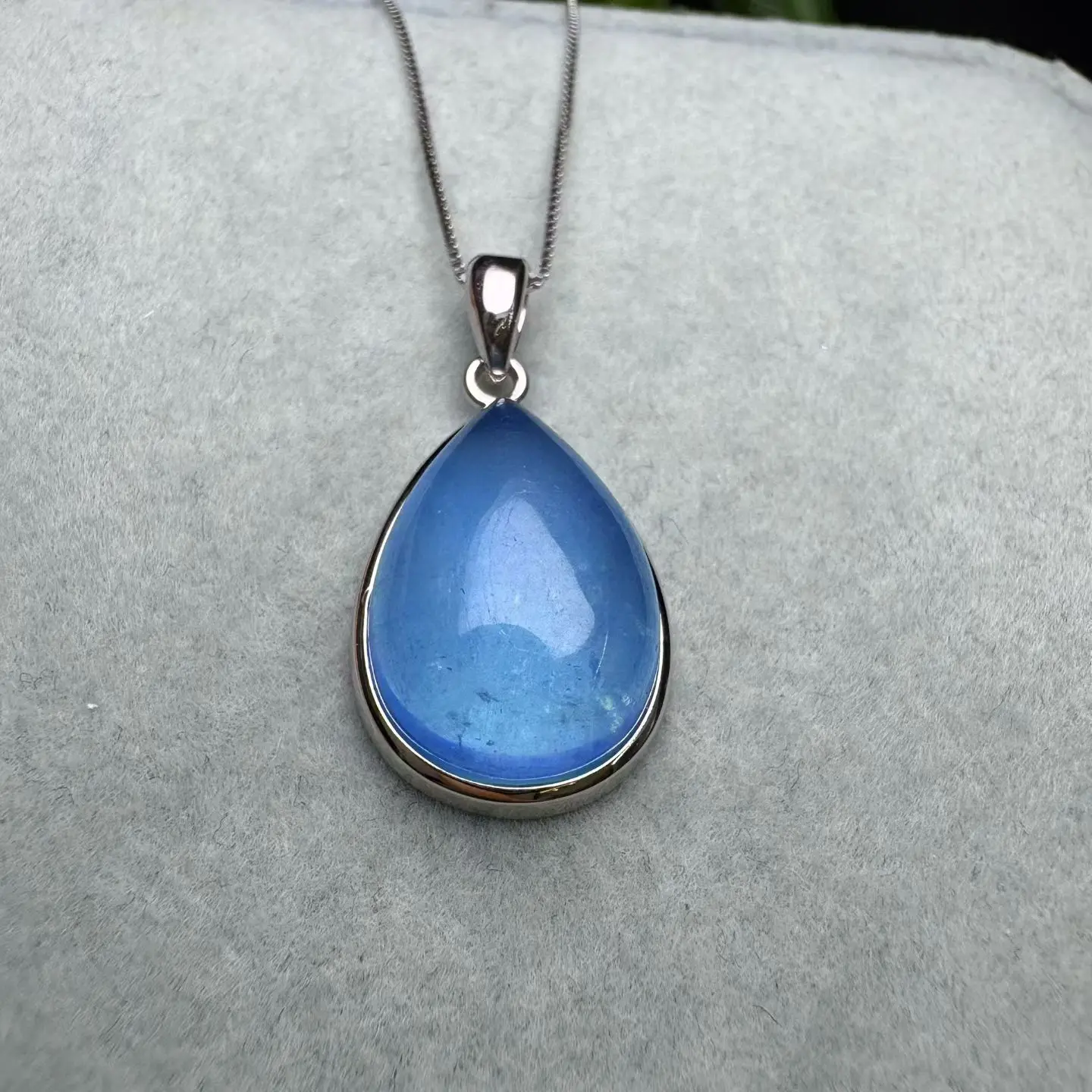 

1 Pc Natural Aquamarine Water Drop Pendant 20MM Water Drop 925 Sterling Silver Reiki Healing Stone Jewelry Gift For Women