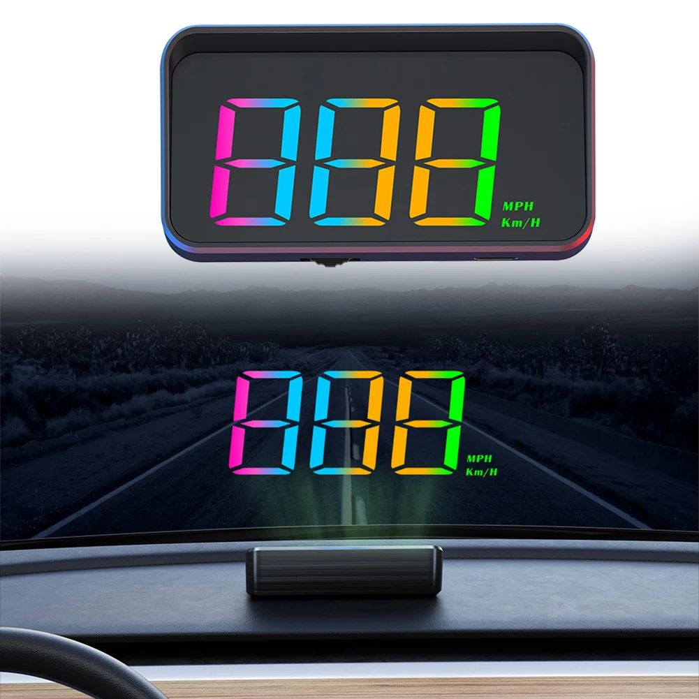 Color HUD GPS Dual Data Car Head-Up DisplayWindshield Display Screen Meter Speed Built-in GPS Chip, Car Head Up Display Is Suita