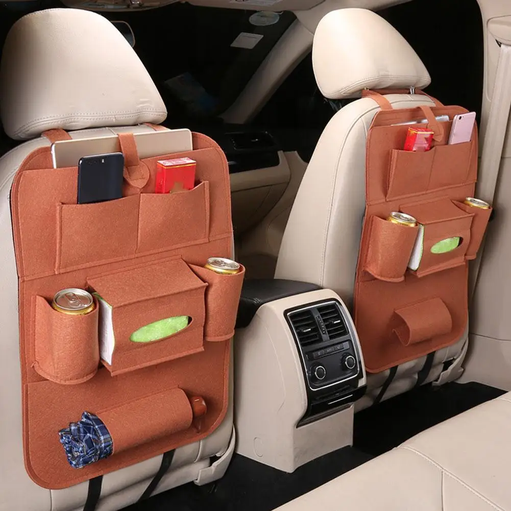 Car Backseat Organizer With Table Holder Storage Pockets Seat Back Protector Kick Mats For Kid Toddlers Travel Accessories