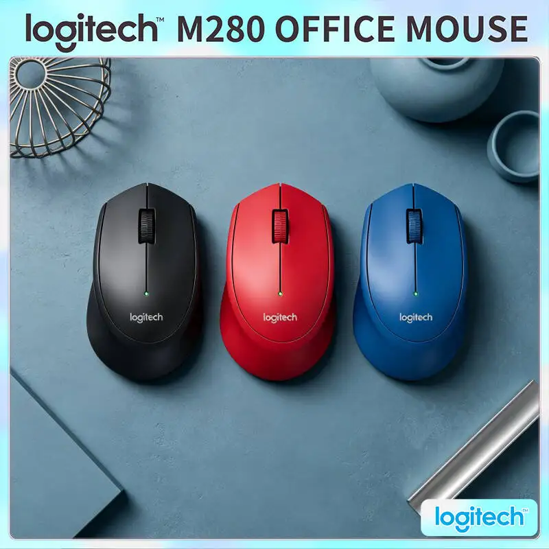 

Logitech M280 Ergonomic Wireless Mouse Low-Noise Click 10m Link 18-Month Battery Quick Setup for Desktop PC