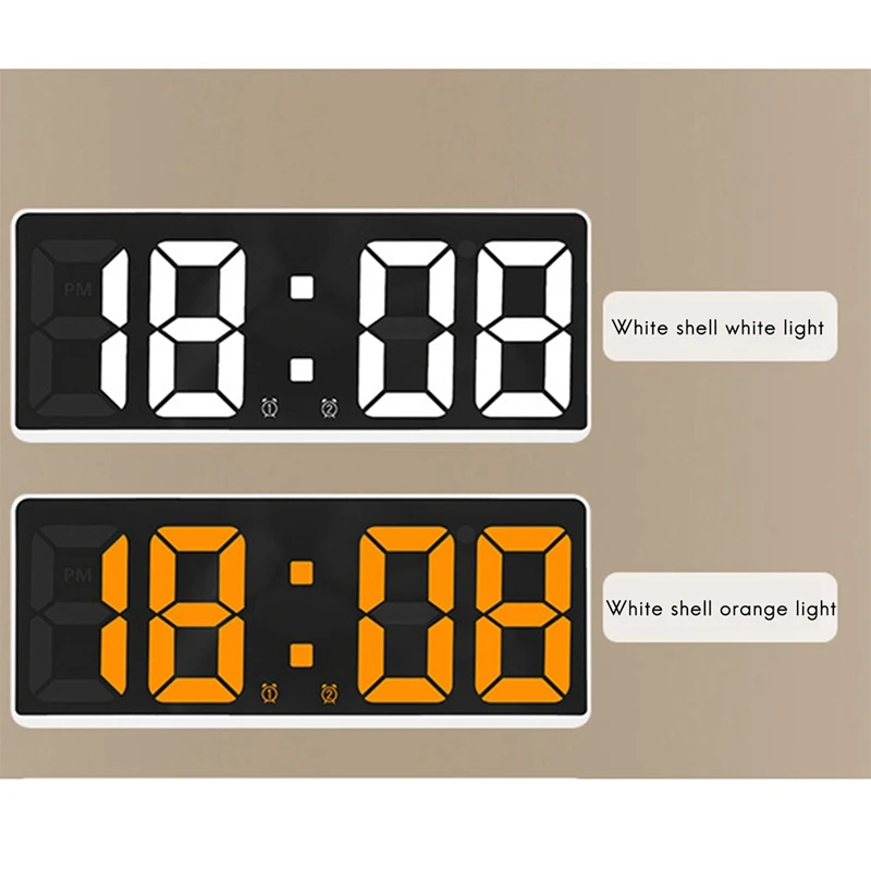 Jam Alarm Digital LED, Jam Alarm Digital sederhana, layar besar, jam kamar tidur, Jam samping tempat tidur