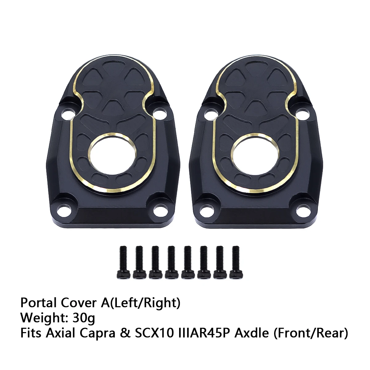 Ensemble de couvercles de portail pour dosettes de direction, poids en laiton, pour Axial Capra SCX1