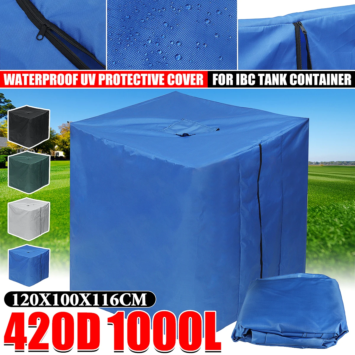 NEW 420D Waterproof Dust Cover Rainwater Tank Oxford Cloth Uv Protection Cover Garden Box Cover Ibc Container Protective Cover