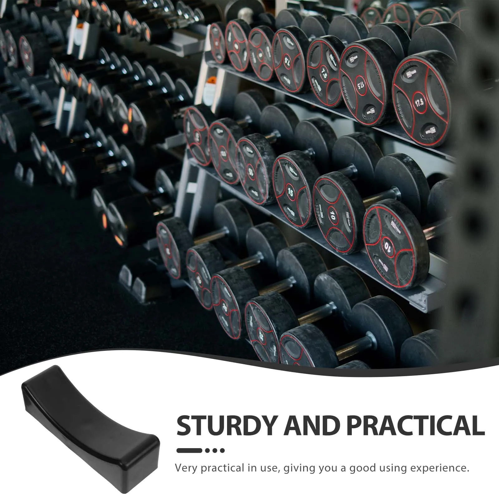 4 قطعة رف تخزين الدمبل البلاستيك مستقرة دائم حامل الوزن حامل للدمبل الصالة الرياضية استخدام حامل الدمبل بار جرس الوسادة #3