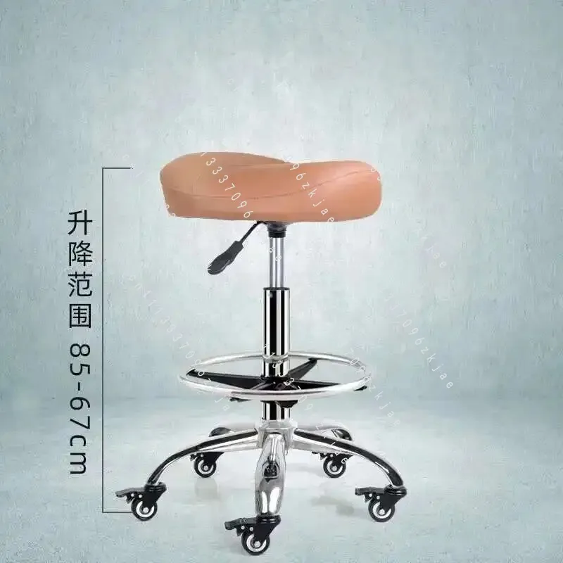 Backrest Lift Swivel Chair Pulley Kitchen Cook Barber Chair Treatment Saddle Stool Cosmetic Aesthetic Master
