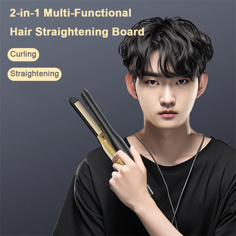 2 In 1 Professional Ceramic Flat Iron Hair Straightening Curling Electric Splint Flat Iron Ceramic Hair Straightening Flat Iron