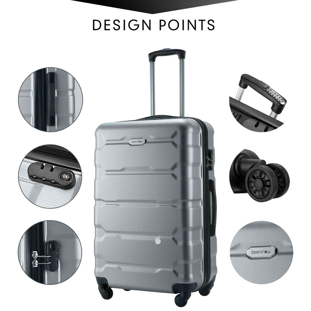NEW 4PCS luggage sets suitcase on wheels Women spinner rolling luggage ABS travel suitcase set hardside trolley luggage case bag 4 4PCS luggage sets suitcase on wheels Women spinner rolling luggage ABS travel suitcase set hardside trolley luggage – view 4