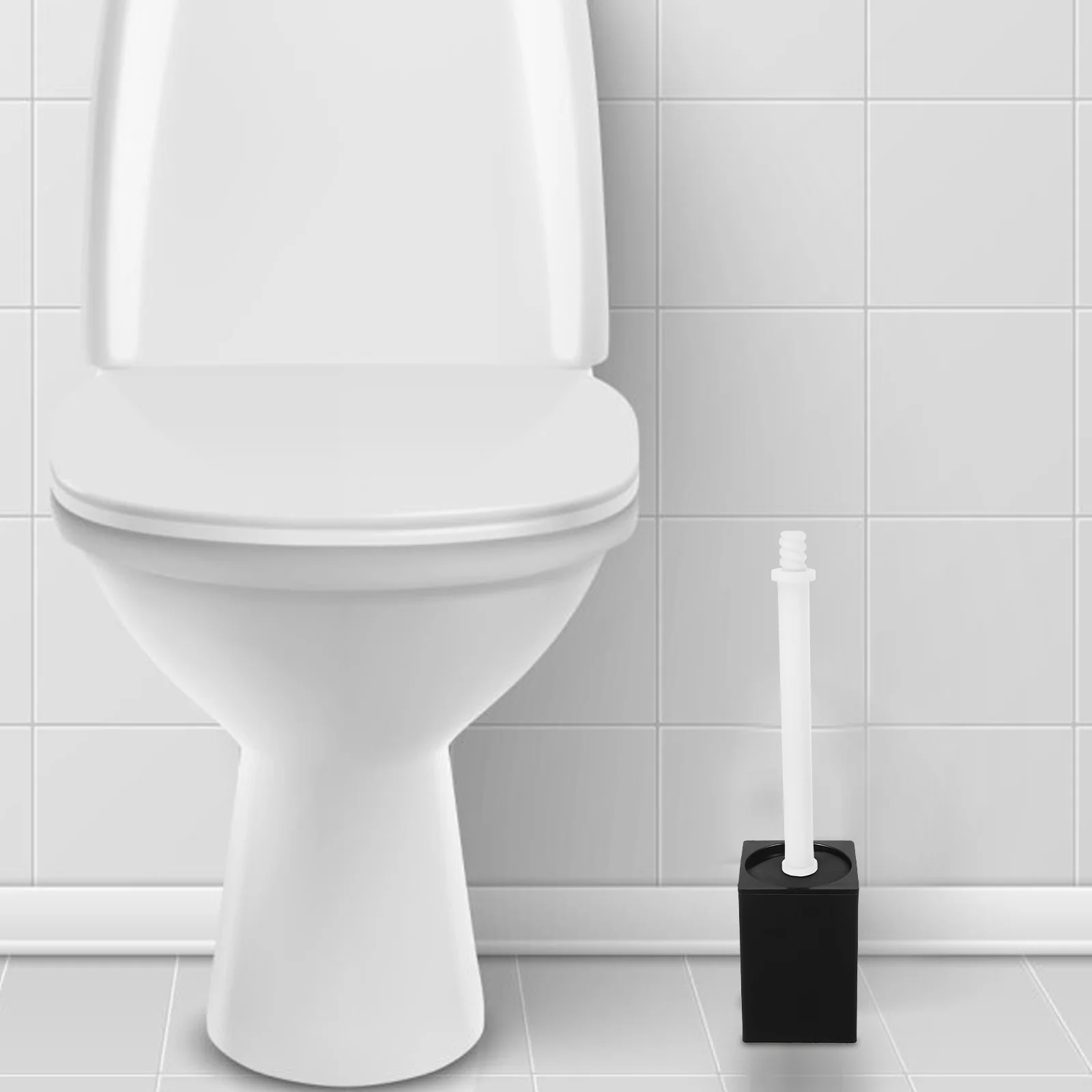 Tank Toilet Brush Plastic Rod Brushes Threaded Handle Connector Repair Kit Soap Dispenser