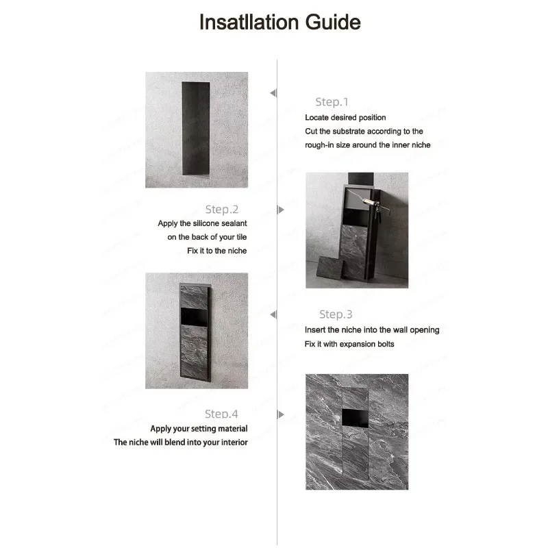 

304 Stainless Steel Recessed Tissue Box & Toilet Brush Niche, Hidden In-Wall Storage for Modern Bathroom