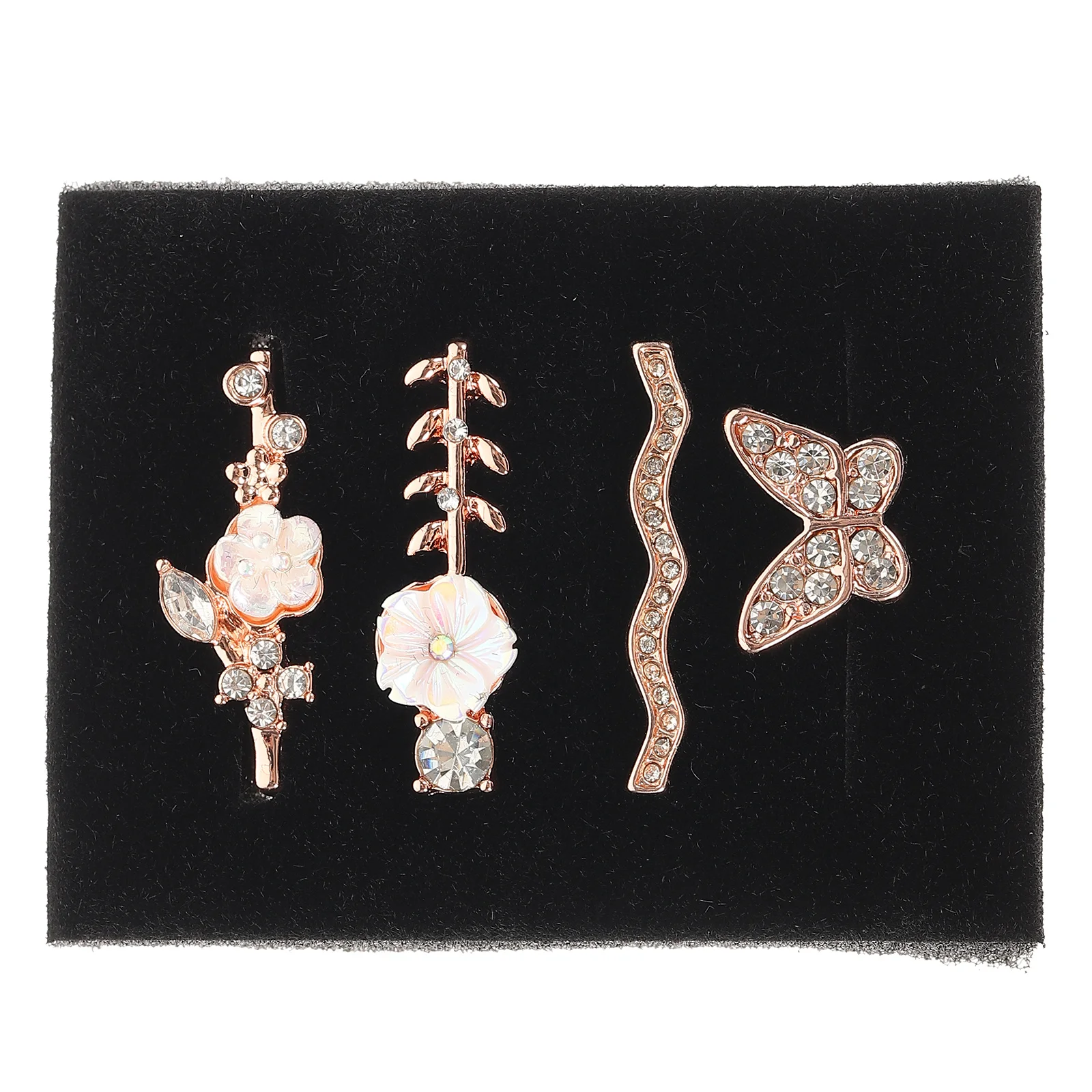 4Pcs Watchband Charms Mini Rhinestone Decorations Durable Metal Loops Smartwatch Straps Accessories Unique Style Gift