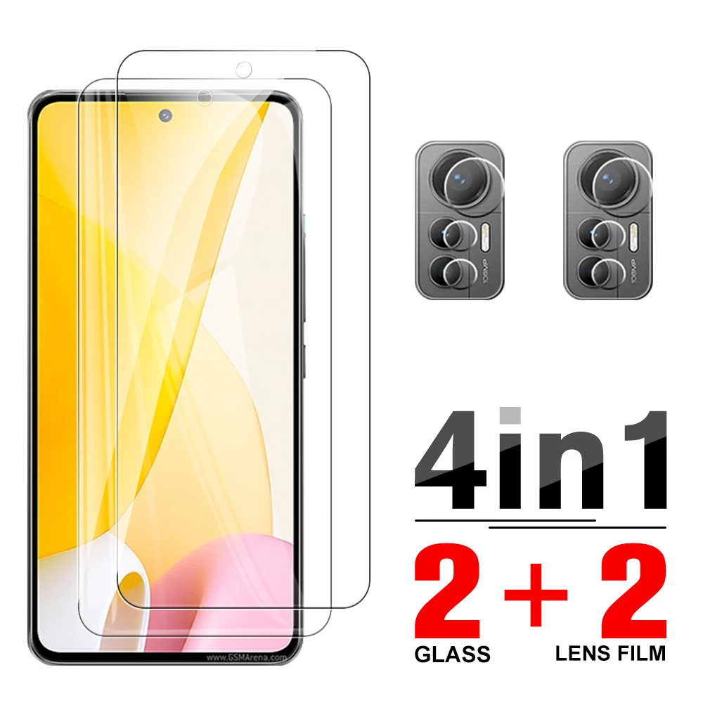 4in1 Tempered Glass Case For Xiaomi 12 Lite 6.55inch Screen Protector xiomi 12lite mi12 Lite light Camera Lens Protective Film