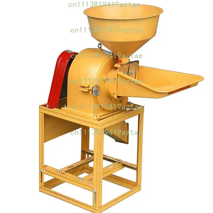 High Capacity Grain Hammer Mill Grinder, Toothed Disc Corn Wheat Crushing Machine, Multifunctional Grain Processing Crusher