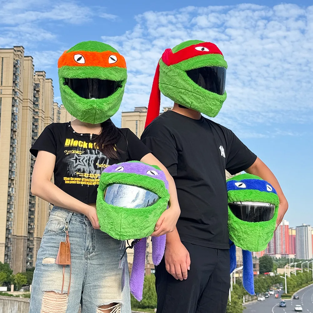 Plush Animal Motorcycle Helmet Cover Personalized Funny Helmet Sleeve Motorbike Riding Decoration Helmet Accessories