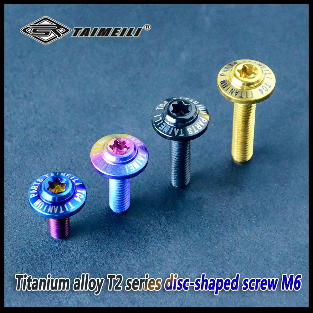 TAIMEILI T2 Series Titanium Alloy Head plum Blossom Torx Screws M6x10/16/20/25/30/35/40/50mm Motorcycle Modified Parts 4/8/10 Pc