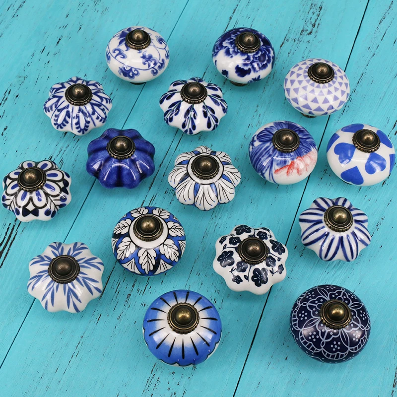 One Piece Ceramic Knobs Drawer Dresser Pulls European Cabinet Cupboard Handles for Door And Drawer Decorative Hardware