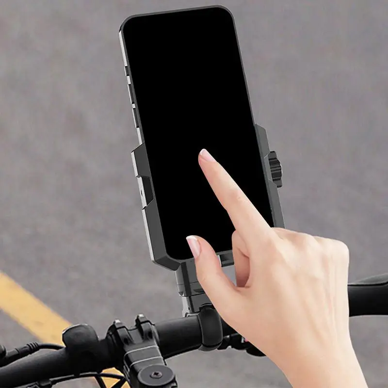 Scooter Phone Holder Shockproof Cell Phone Clamp Mount Support Stand Cycling Accessories Smartphone Bracket For Mountain Bikes