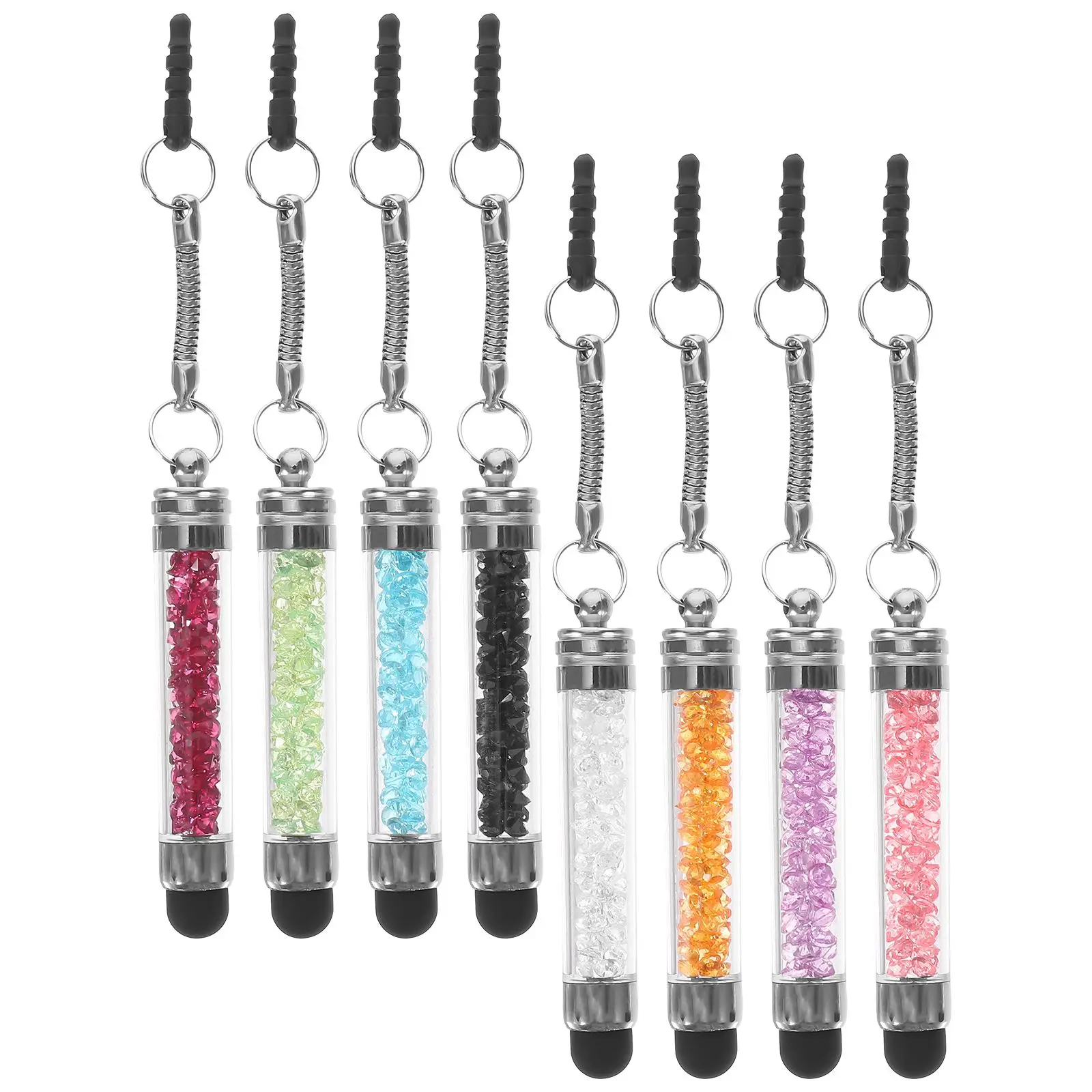 

8 Pcs Mobile Phone Pendant Stylus Durable Sensitive Tip Touch Screen Capacitive Pen Handwriting Tool PHONE TABLETS Storage