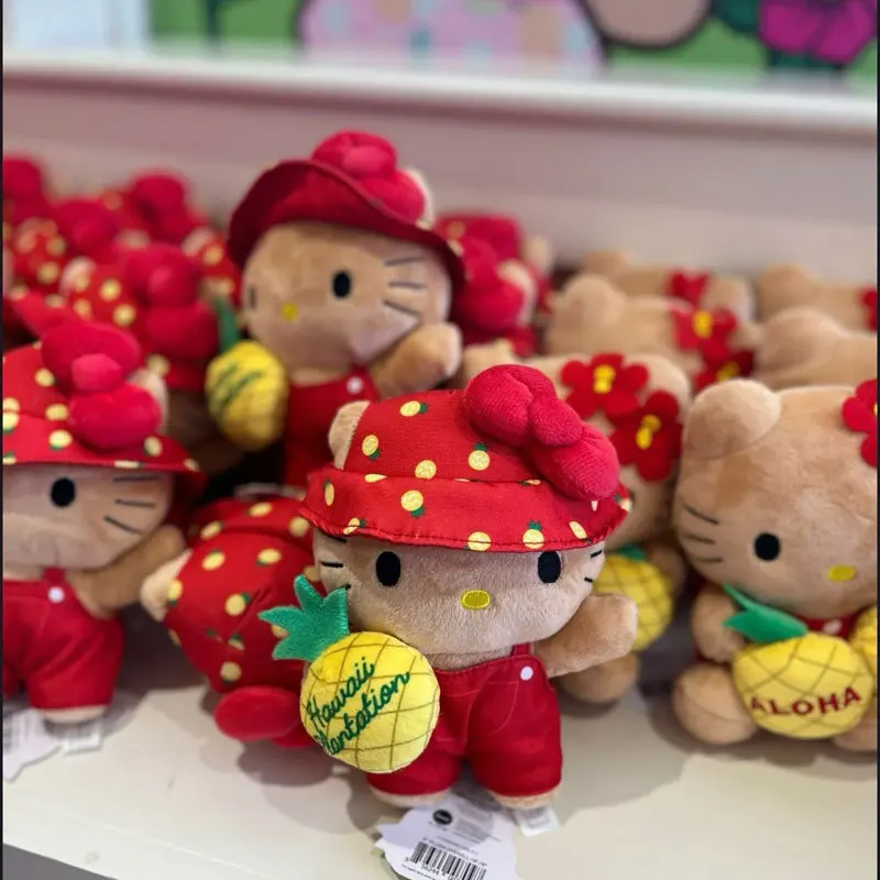 

Мультфильм Sanrio Hello Kittys Гавайи ананас сад плюшевые куклы игрушки котенок плюшевые игрушки сумка подвесные украшения праздничный подарок игрушки