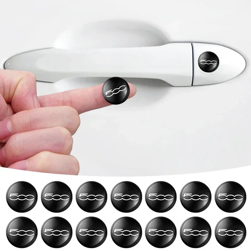 Car Door Lock Keyhole Stickers Anti-blocking For Fiat Panda 500 500x 500l 500c 500e TIPO PUNTO BRAVO Stilo Auto Accessories