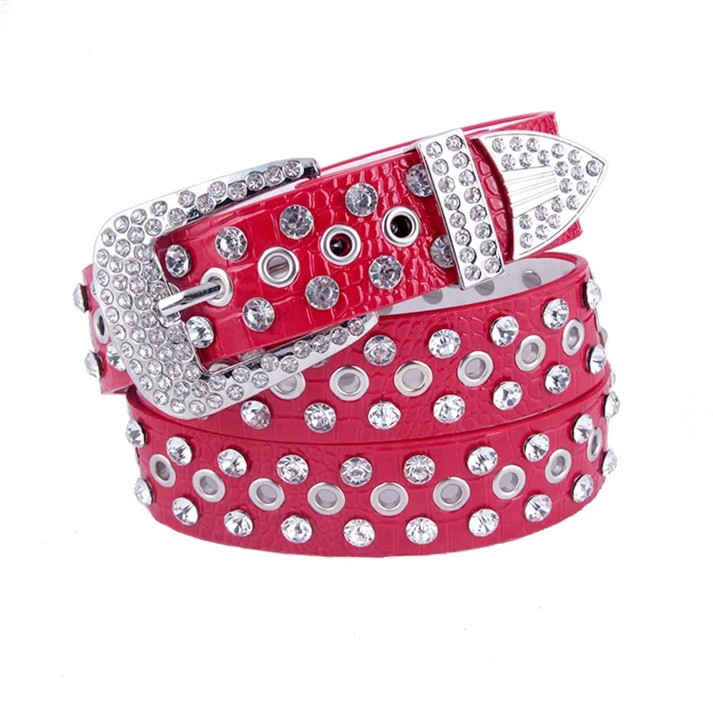 Fashion Rivet Women's Rhinestone Decorative Belt